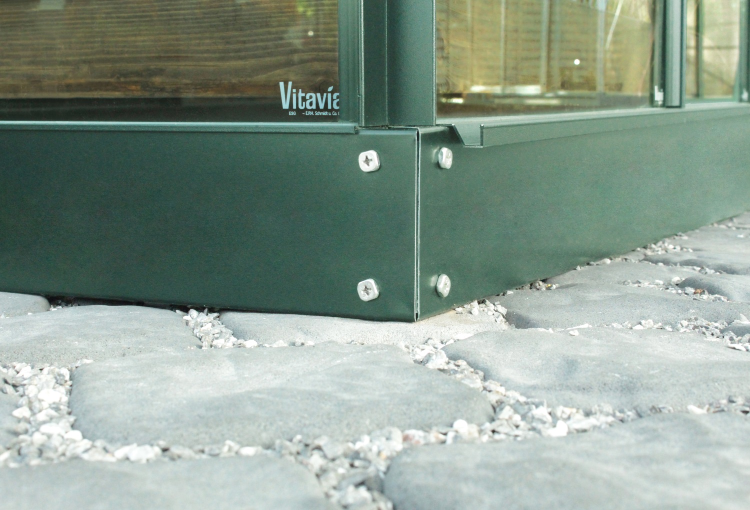 Vitavia Stahlfundament für Gewächshaus Venus 2500, 12,5cm, smaragd